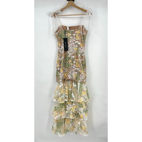 ELLIATT | NWT Experience Maxi Dress in Multi Floral Embroidered Tiered Gown S - Picture 4 of 16